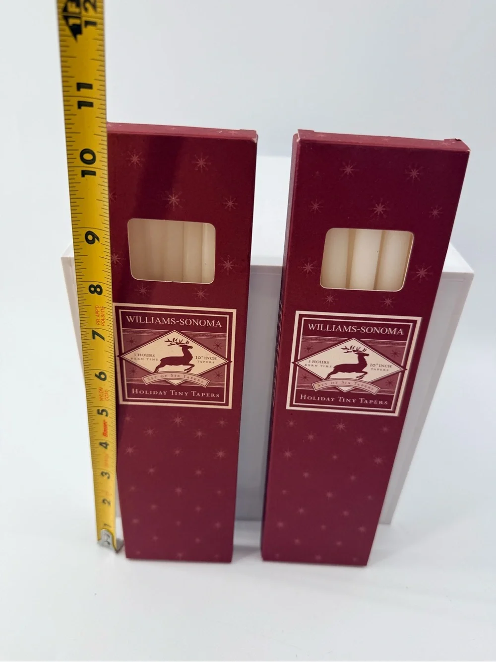 Williams Sonoma Ivory Holiday Tiny Tapers (Set of 2 Boxes)
